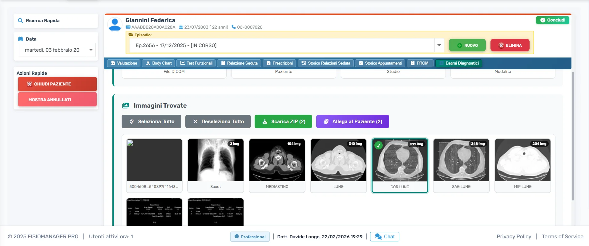 Gestisci le immagini diagnostiche